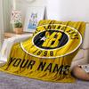 Custom Name,BSC Young Boys Printed Flannel Blanket, soft throw for bedroom sofa, washable, Christmas present, great gift.