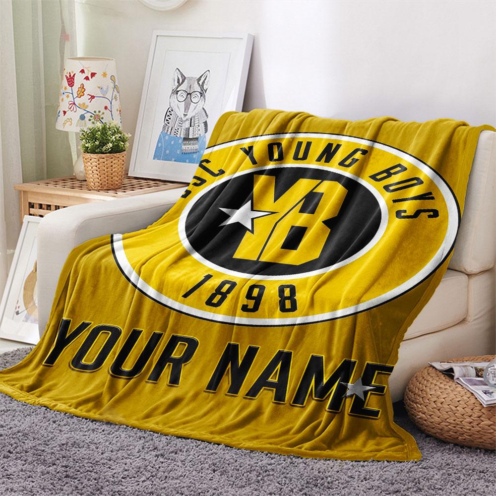 Custom Name,BSC Young Boys Printed Flannel Blanket, soft throw for bedroom sofa, washable, Christmas present, great gift.
