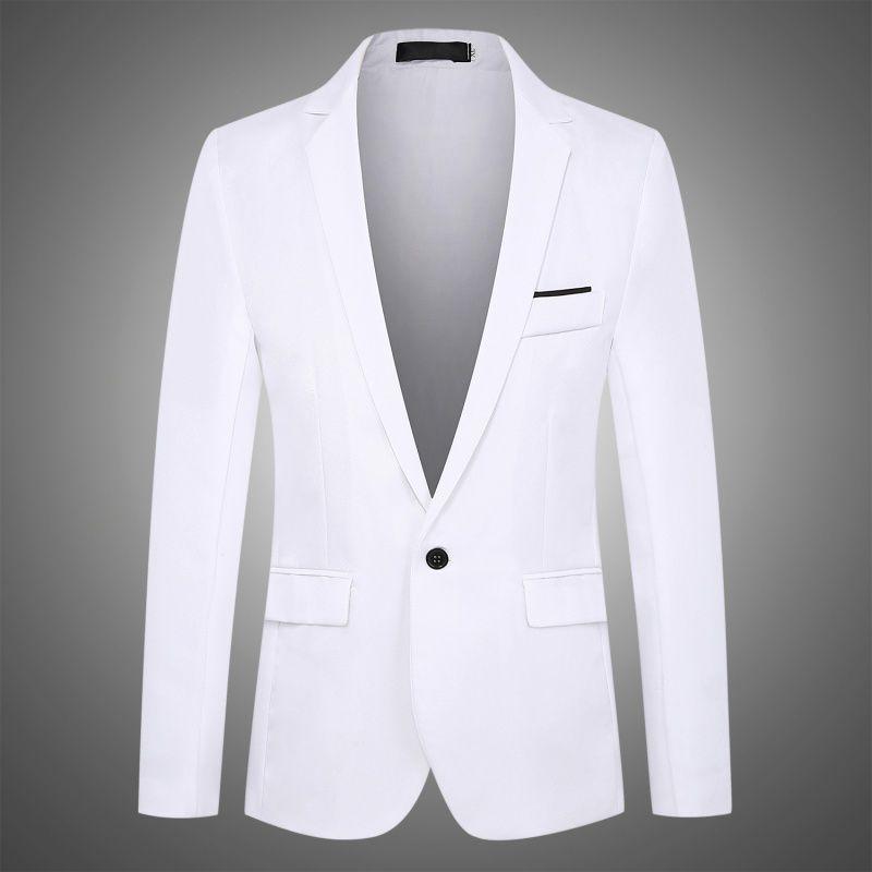 Men's Suit Korean Version of Youth Slim Fit Solid Color Single-row One-button Small Blazer