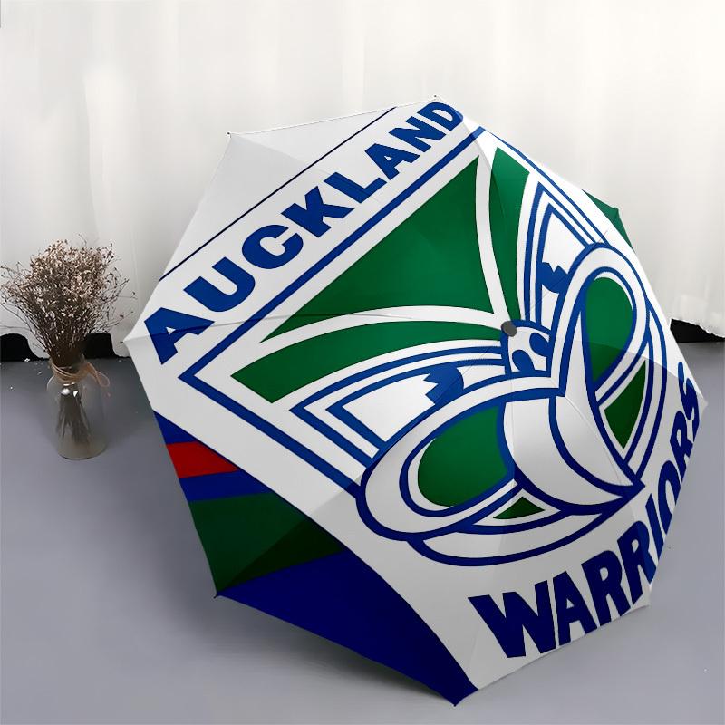 Auckland Warriors Rugby Automatic Opening and Closing, 8 rib Structure Portable Umbrella, Suitable for Men and Women in All Seasons Perfect