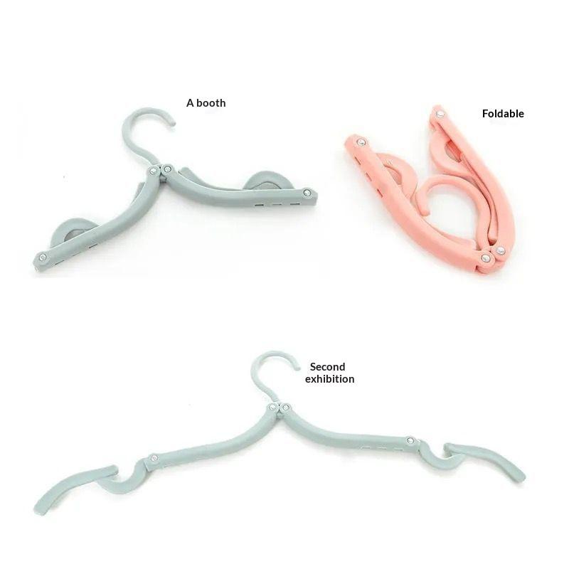 1/5 Pcs Portable Folding Clothes Hangers Non Slip Design Durable Material Perfect For Travel Business Trips Camping