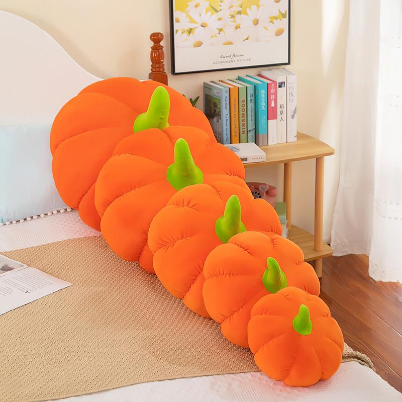 Soft Plush Pumpkin Pillow - Halloween Decorative Cushion, Stuffed Toy for Home & Car, Cute Gift for Kids & Adults
