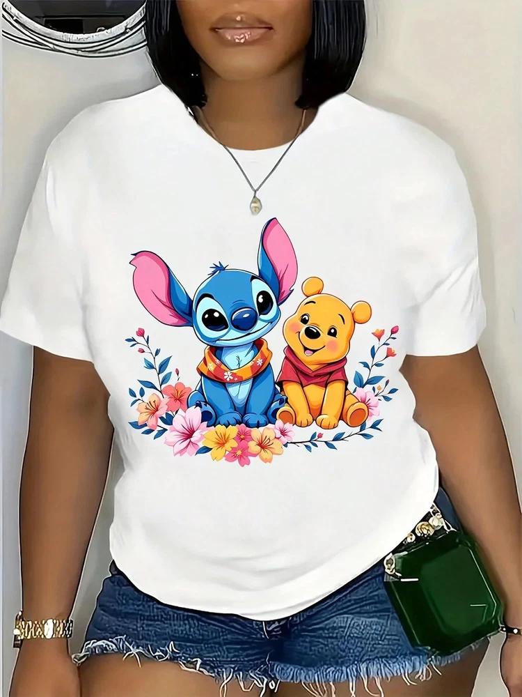 Stitch And Winnie The Pooh TShirt Unisex S
