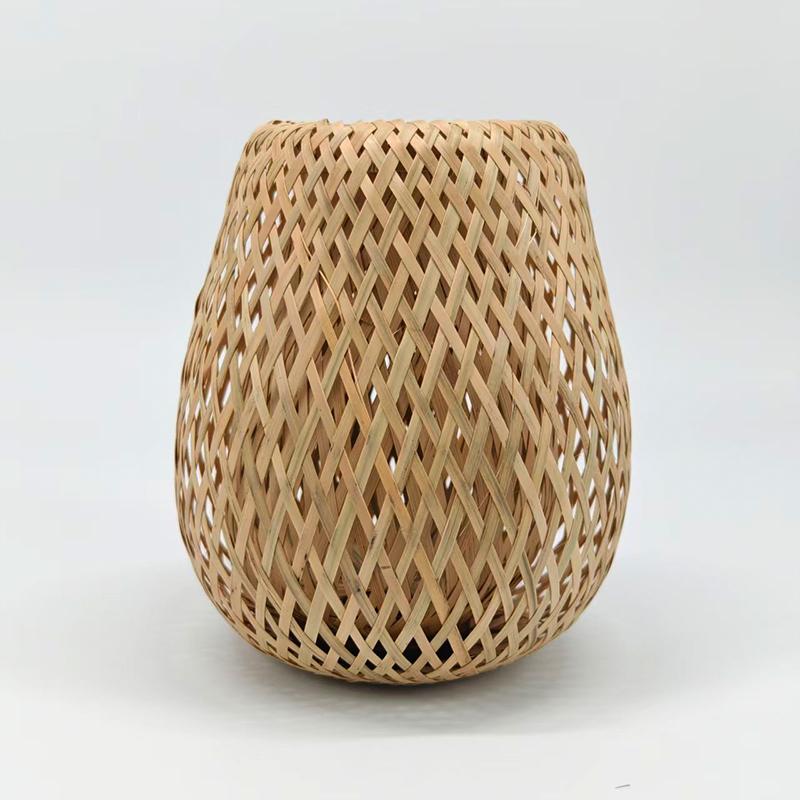 Rural style Bamboo Lantern Pendent Light Natural Rattan Wicker E27 Bulb Chandeliers Ceiling Lamp Restaurant Home Decor