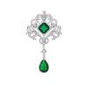 Crystal Hollowed-out Retro Court-style Brooch, Women's High-end Luxurious and Elegant Coat Brooch