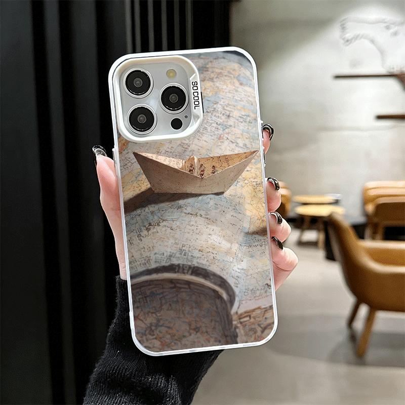 Paper Airplane Boat Dream Shockproof Phone Case for iPhone 17 Air 16 16E 15 Pro Max 14 Plus 13 Mini 12 Back Cover Anti Fall Fund