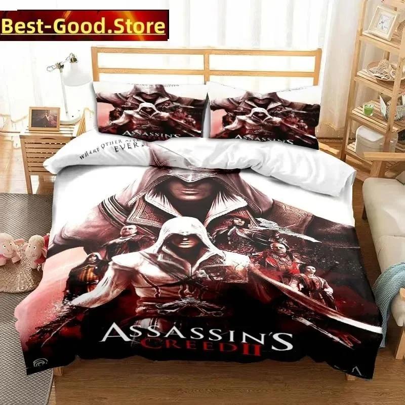 Fashion Game A-Assassins Creed Bedding Set Printed Bed Set With Pillowcase Duvet Cover Soft Single Double Queen Super King Size