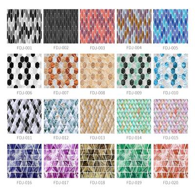 10PCS Simulation 3D Self Adhesive Vinyl Wallpaper Peel And Stick Decorative Decals Waterproof Bathroom Mosaic Tile Sticker Wall