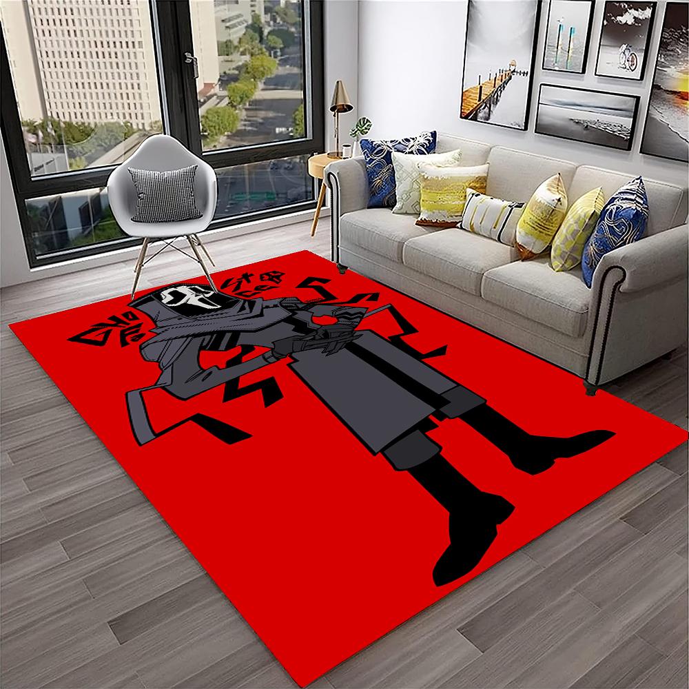 Horror Movie Scream Saw Halloween Cartoon Carpet Rug for Home Living Room Bedroom Sofa Doormat Decor,Area Rug Non-slip Floor Mat