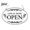 Outdoor Business Hours Sign Wooden Open Closed Sign, Double-Sided Hanging Door with Vintage Decorative Plate for Shop Frame, Waterproof Storefront