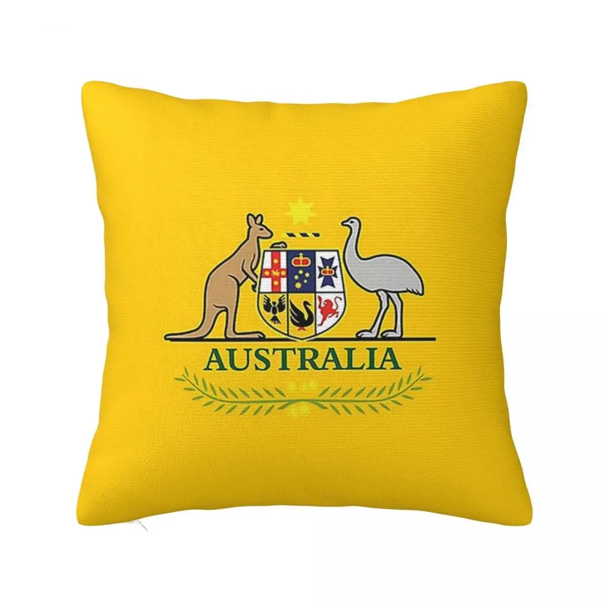 

Австралия Герб Футбол Соккеруз Футбольная Наволочка Чехол для Подушки Потрясающий Декоративный Чехол для Подушки-Игрушки для Дома 45x45cm бежевый