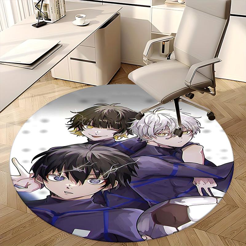1pc Round Carpet - Office Chair Mat, Non-Slip Rug for Anime Lovers | Festival Gift, Seasonal Decor | Suitable for Home Office, Living Room