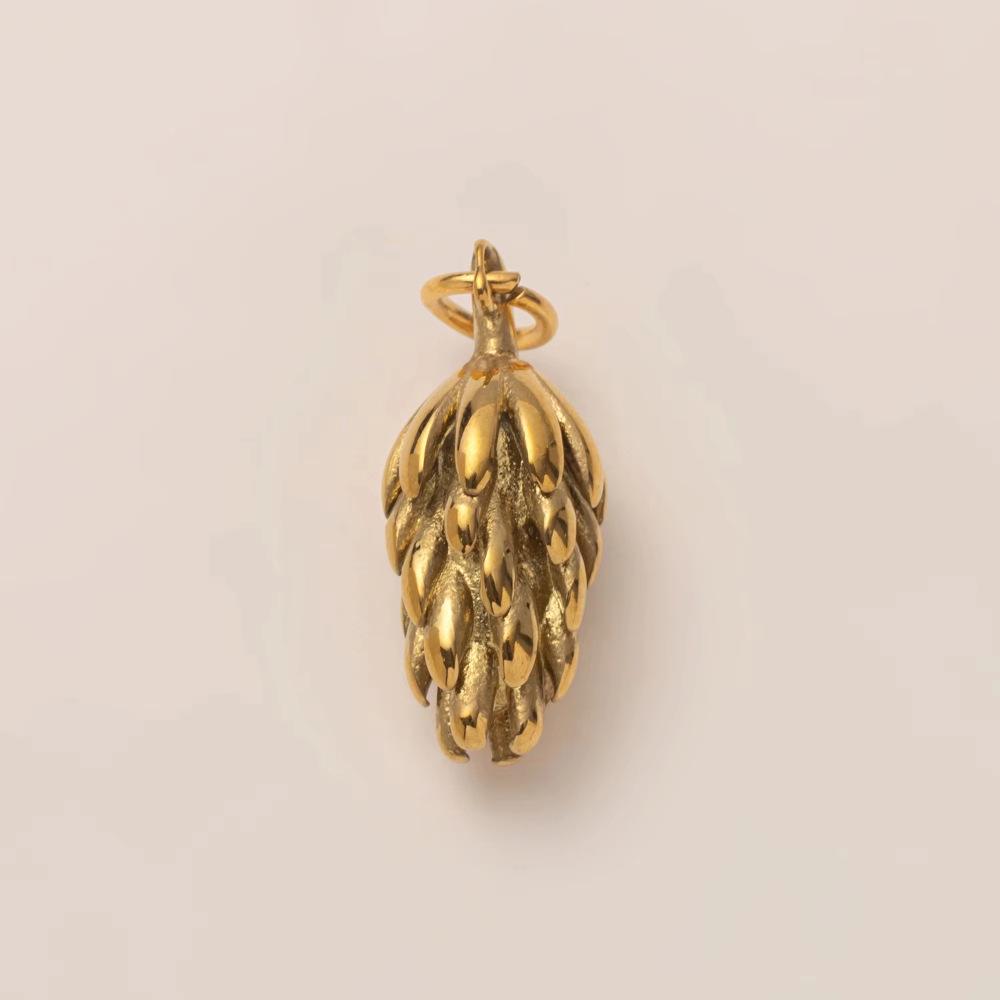 Europe 2025 Summer Ocean Fruit Series 18K Gold Stainless Steel Pendant
