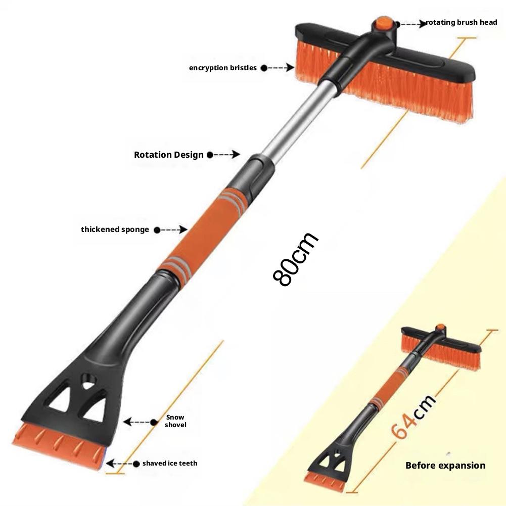 Car Snow Shovel Extendable Ice Scraper Snow Brush Detachable Windshield Snow Remove Broom Winter Auto Cleaner Tool Accessories