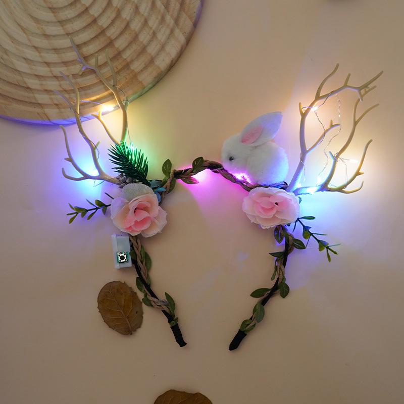 Świecące Świąteczne Akcesoria do Włosów Bałwana: Świecąca opaska i spinka do włosów dla dorosłych i dzieci