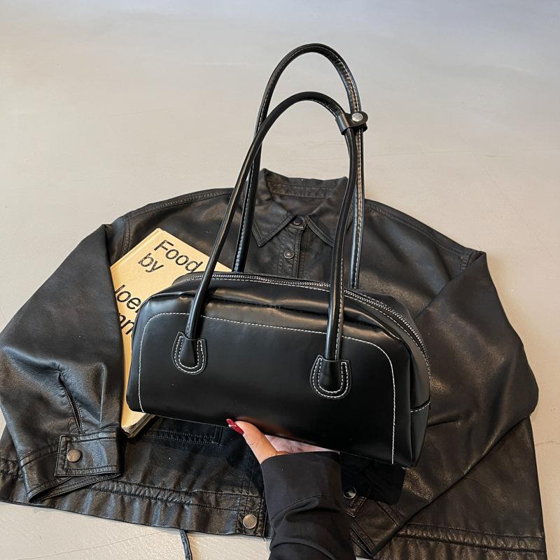 

Ретро мода портативная наплечная сумка лето новая высококлассный темперамент повседневная универсальная сумка подмышку женская чёрный