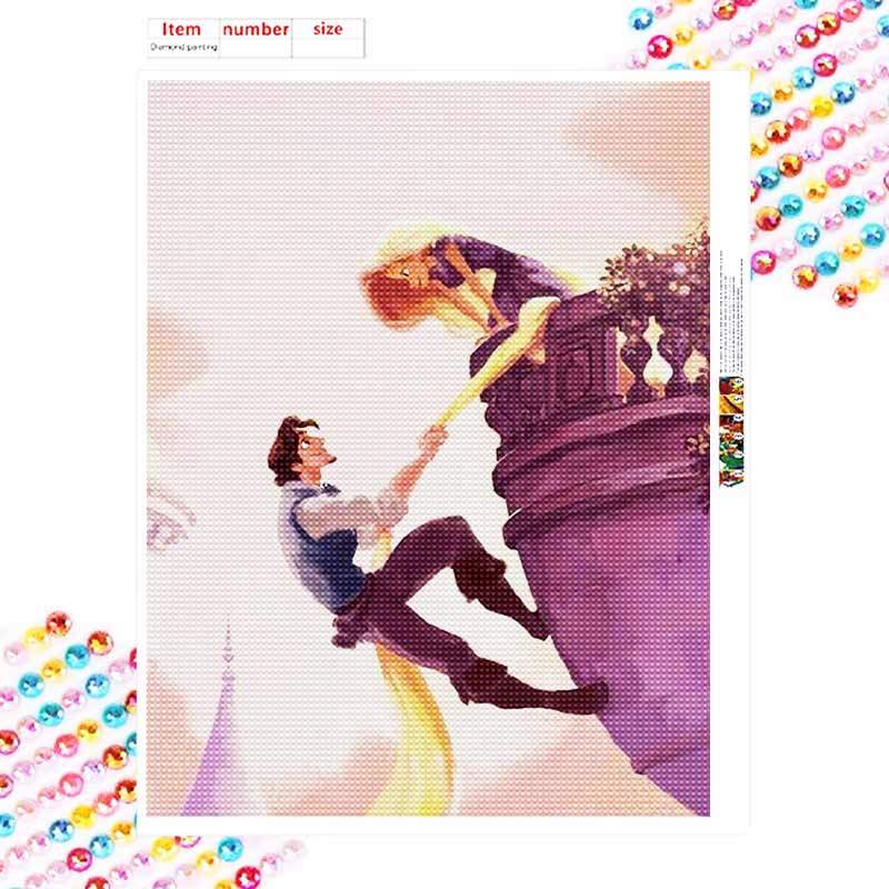 Disney Diamond Painting 5D DIY Rapunzel Diamond Painting Art Diamond Painting Kit Adult/Beginner Gift Idea Home Decor