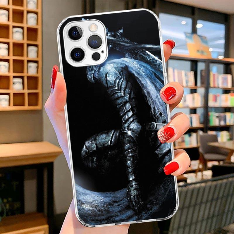 Dark Souls Game Cover Phone Case For iPhone 16 17 Air 15 14 Pro Max 16E Phone Case 13 Mini 12 11 7 SE 8 Print Pattern Fit Cases