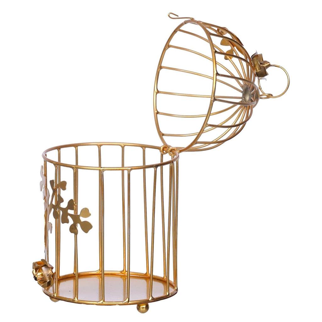 Gold Plated Colour Tealight Candle Holder with Flower Vine- Diwali Candle Holder- Diwali Decorations Items for Home Decor