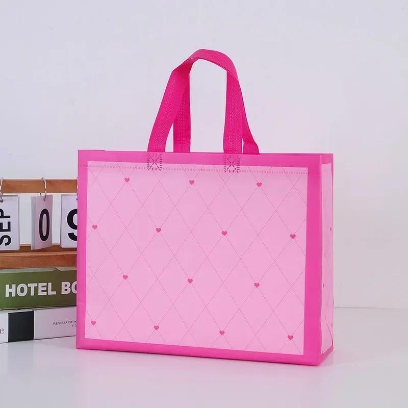 10pcs Coated Non-woven Fabric Bag Clothing Nonwovens Pack Handbag Environmentally Friendly Gift Shopping Packaging Pouch