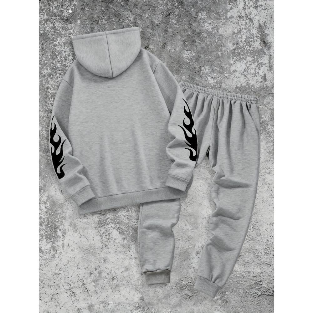 Men's Casual Pullover, Spring and Autumn Long Sleeved Sportswear Set, Casual Classic Cool Street Style, Suitable for Outdoor Wear