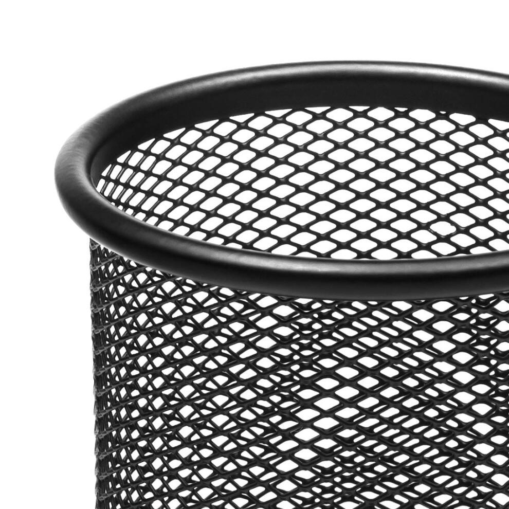 Osco Wiremesh Pen Pot Pencil Holder Desk Organiser, Metal Mesh Pen Cup for Office Home School, Compact Desktop Storage for Pens Pencils Rulers Brushe