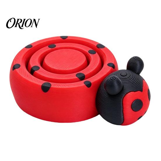 Sensory Desktop Ornaments 3D Printed Spinning Ladybug Figurine, Stress Relief Rotating Turtle Fidget Decorative Statues Toy, Animal Shape Desk