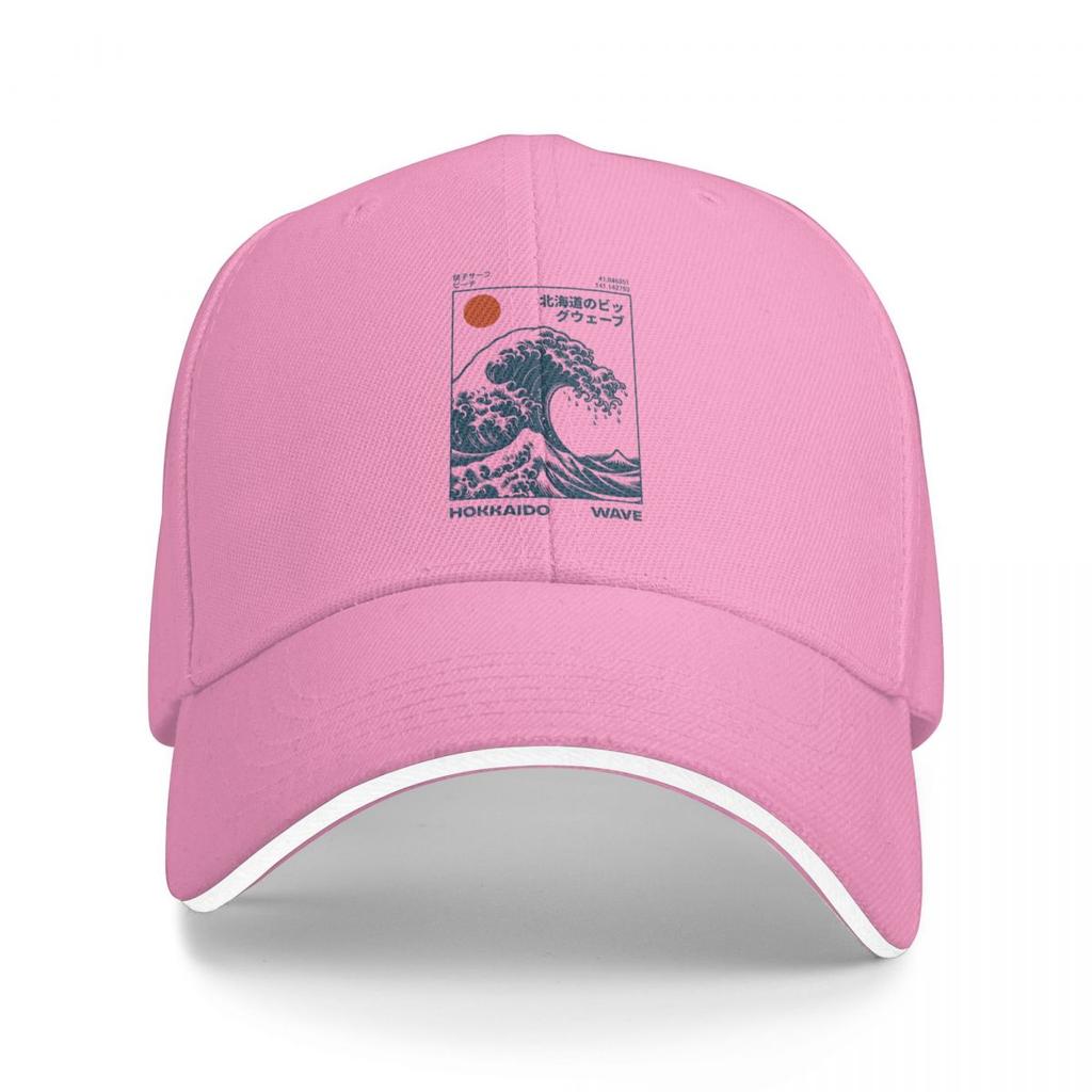 Baseball Caps Japanese Style Hokkaido Wave Vintage Graphic Female Male Sport Summer Caps