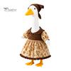Festive Goose Attire Thanksgiving Porch Outfit, Autumn Dress with Head Scarf Seasonal Outfit for 23 Inch Statue, Outdoor Garden Yard Decor Costume