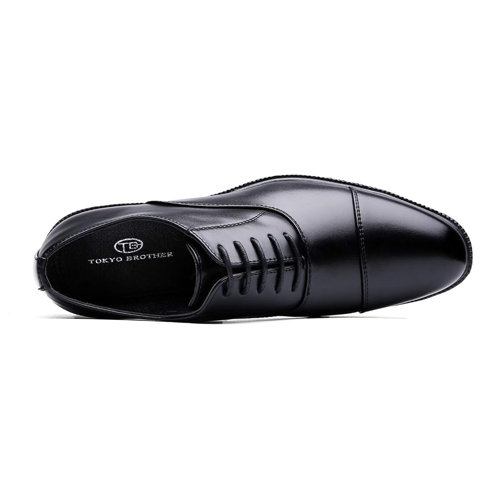 TOKYO BROTHER Lightweight Men's Business Shoes, Comfortable for Running, Non-Slip, Size 265, Black