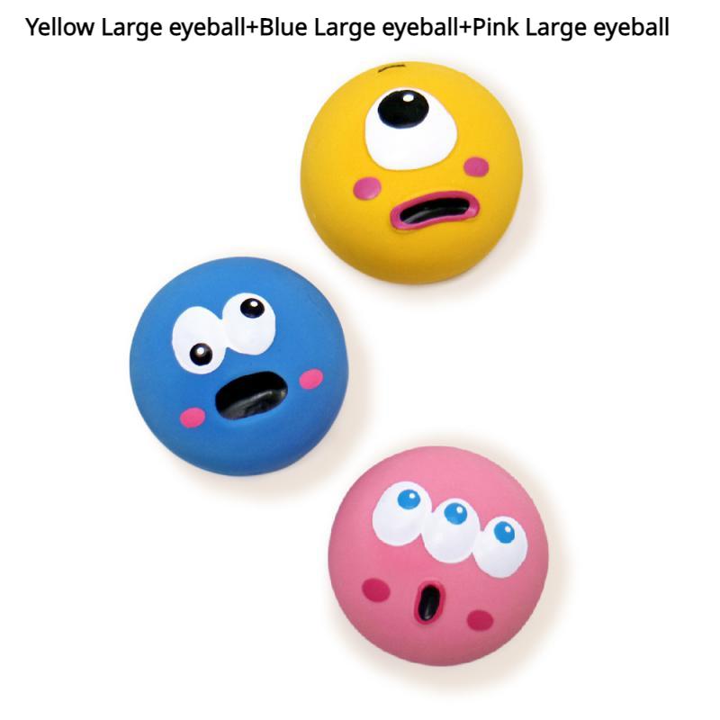 Puppy Toy Ball Cute Cartoon Big Eyeball Squeaking Sound Rubber Balls Dog Making Sounds Chews Playth Interactive Pet Toys Sphere
