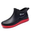 2025 short tube fashion rain shoes men, non-slip shoes low-top outdoor car wash waterproof shoes lightweight