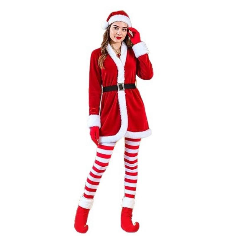 Women's Santa costume r lau dress adult, Christmas party dress, stage performance dress