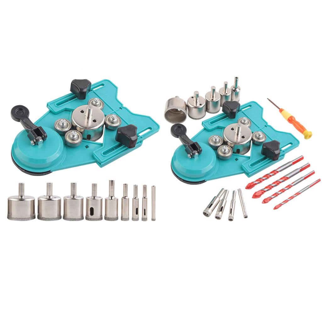 Diamant-Bohrer-Set Bohrführung Schablone Vorrichtung Positionierer für Porzellan