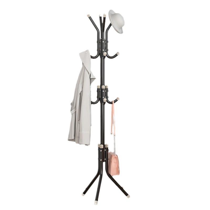 Ele Iron Art Floor Standing Clothes Hanger European Simple Entrance Coat Ra Creative Design Non-Slip Structure Metal Body