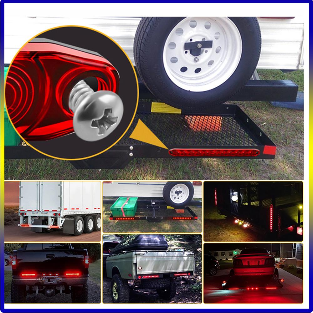 Truck Off-road Vehicle Trailer Light Strip With 11LED 15LED Signal Lights Used For Parking Turn Signals Rear Brake Work Light