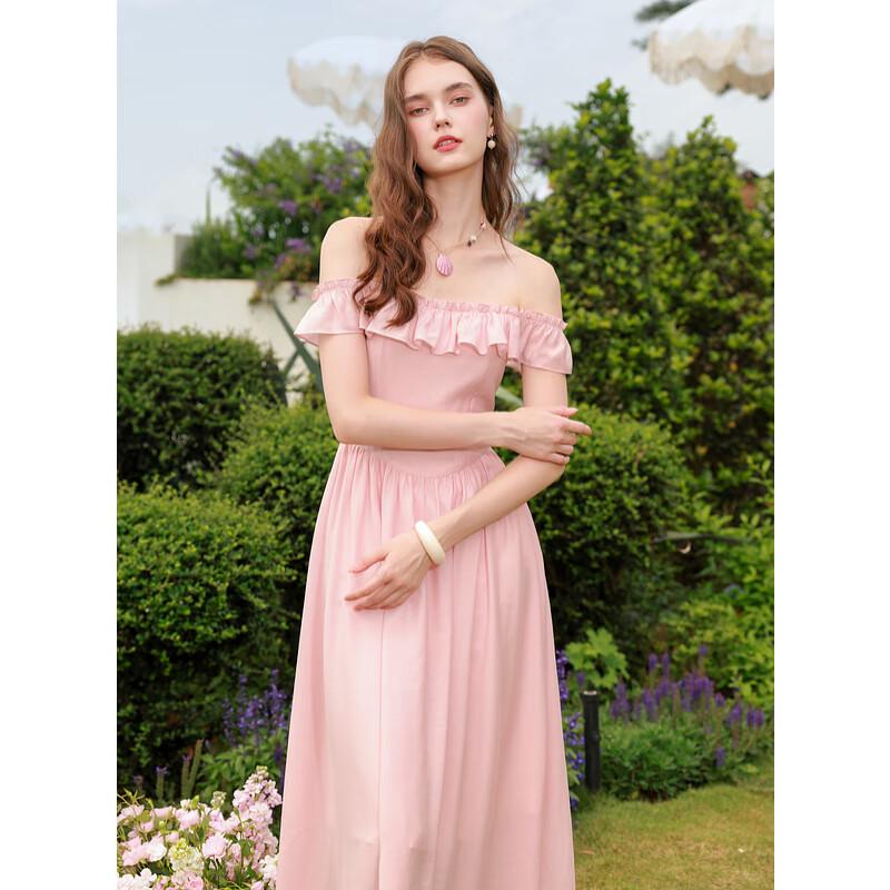 

Sancai French Ruffle Square Neck A-line Dress L