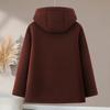 Women's Plus Size Lambswool Hooded Fleece Cardigan