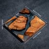 Wood Resin Coasters Square Cup Cushion Japanese Style Table Non-slip Cup Mat Resistant Coffee Drink Mat Square Tea Pad Dining