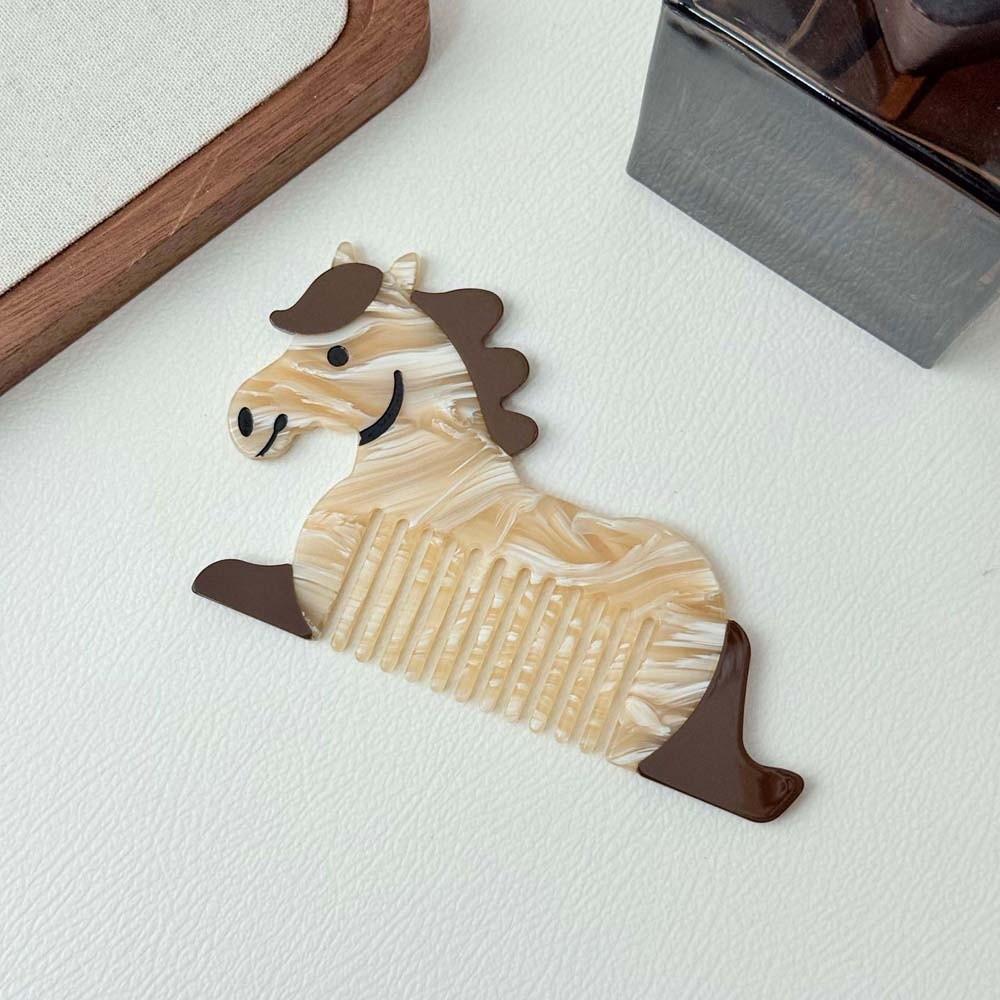 

Ацетатный гребень для макияжа Мультяшные парикмахерские расчески Креативный гребень из уксусной кислоты Девочки хаки