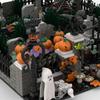 MOC Halloween Haunted House Building Block Toy Set DIY Assembly Horror Cemetery Scene Building Combination Party Decoration Gift