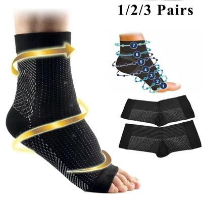 1/2/3 Pairs Men Women Sports Socks Foot Compression Socks Foot Angel Ankle Socks Outdoor Breatheable Sleeve Socks Brace Sock