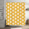 Yellow White Flower Shower Curtain Waterproof Bathroom Decor Printing Pattern Durable Polyester Fabric Home Decoration 72 Length