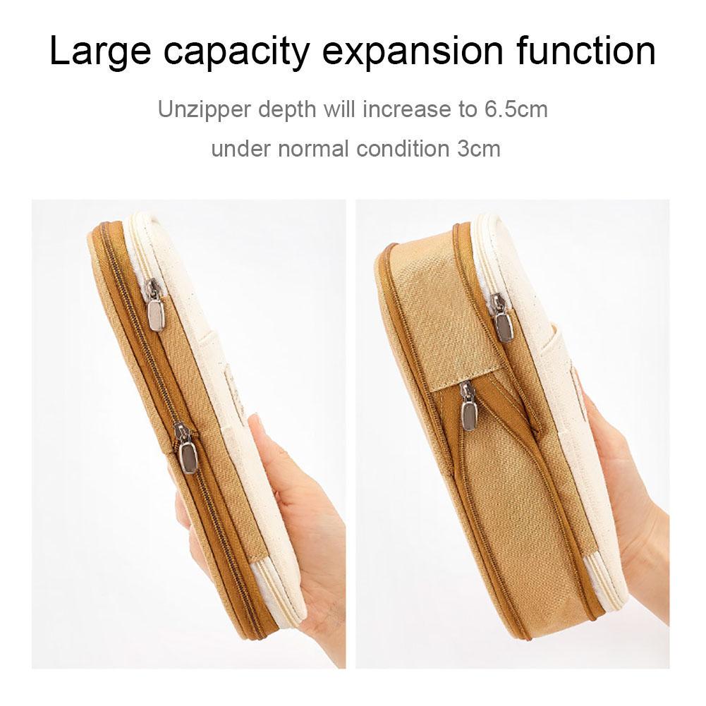Pencil Pen Case Big Capacity Office College School Large Storage High Bag Pouch Holder Box Organizer