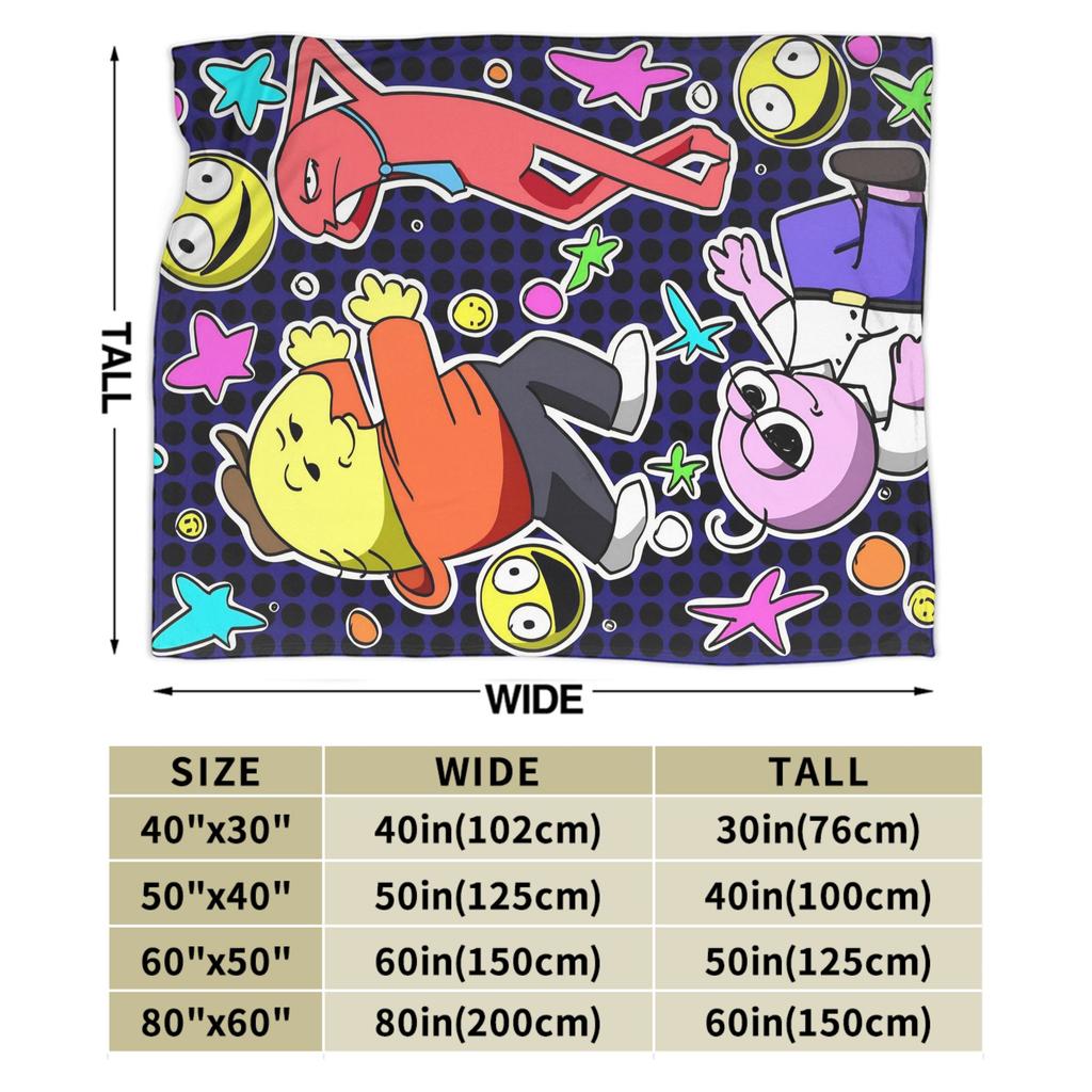 Smiling Friends Pim a Charlie Potisk Deky Pánské Dámské Super Měkké Útulné Přehozy do Obývacího Pokojí 50x60 Palců Více Velikostí