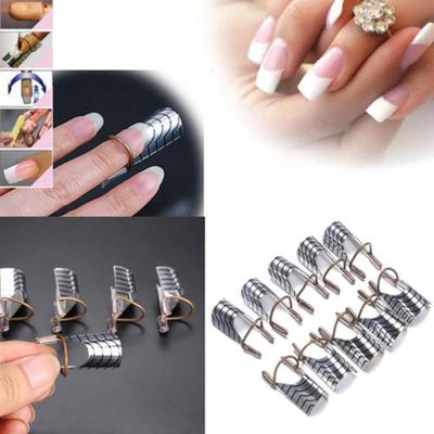 5 Stücke Frauen Wiederverwendbare Aluminium UV Gel Acryl Tipps Nail art Erweiterung Guide Formen
