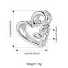 WOSTU Original Lock Key Charm Heart Spacer Bead Pink Zircon Safty Chain Platinum Plated Love Series Fit DIY Bracelet Wholesale