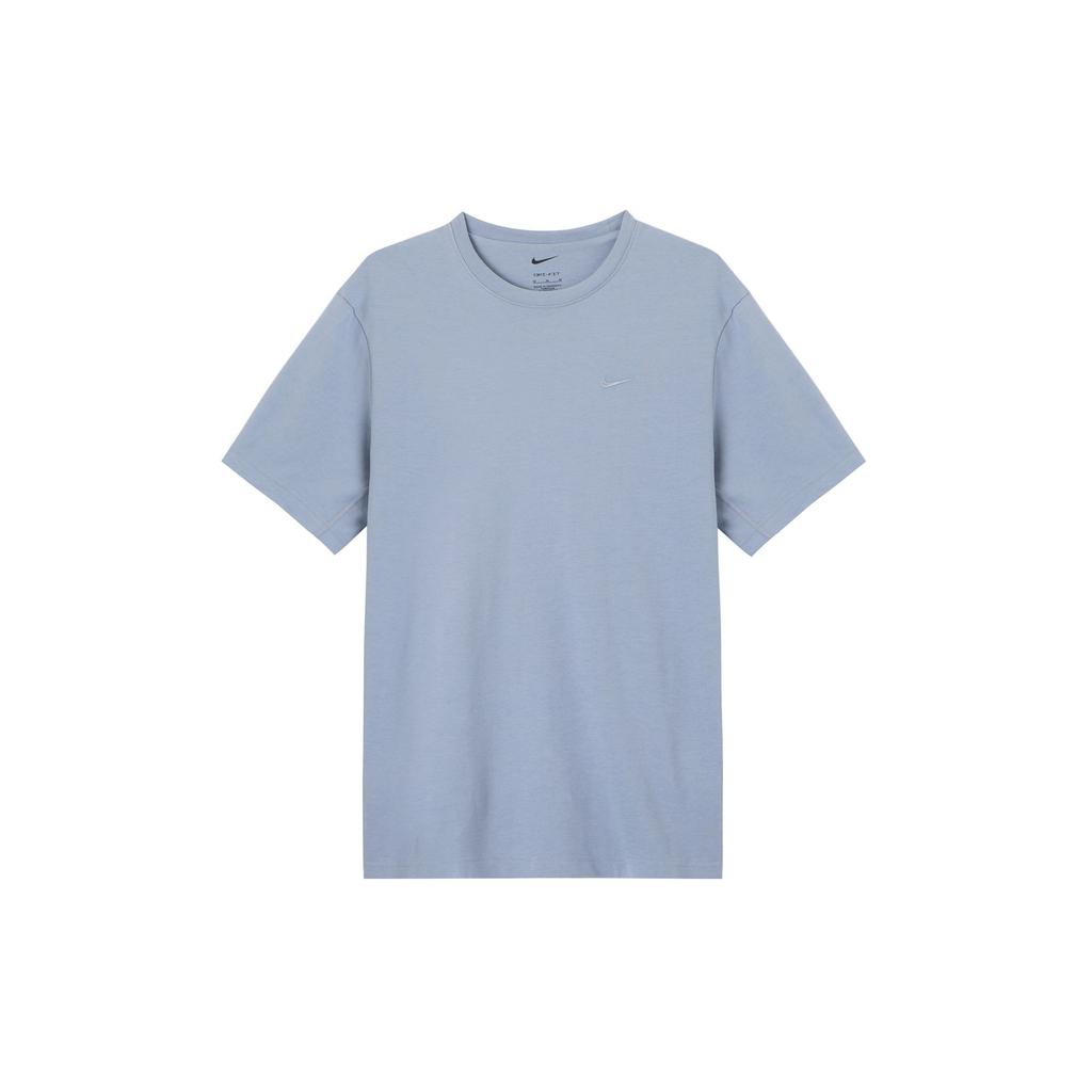 Nike Solid Color Logo Crew Neck T-Shirt Men Tops Blue DV9832-493