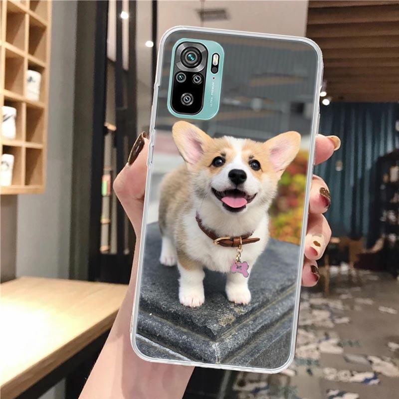 Cute Lovely Corgi Dogs Soft Phone Case For Xiaomi Redmi Note 12 12S 13 14 11 11S 10 Pro 10S 11T 11E Plus 14Pro Pattern Cover Not