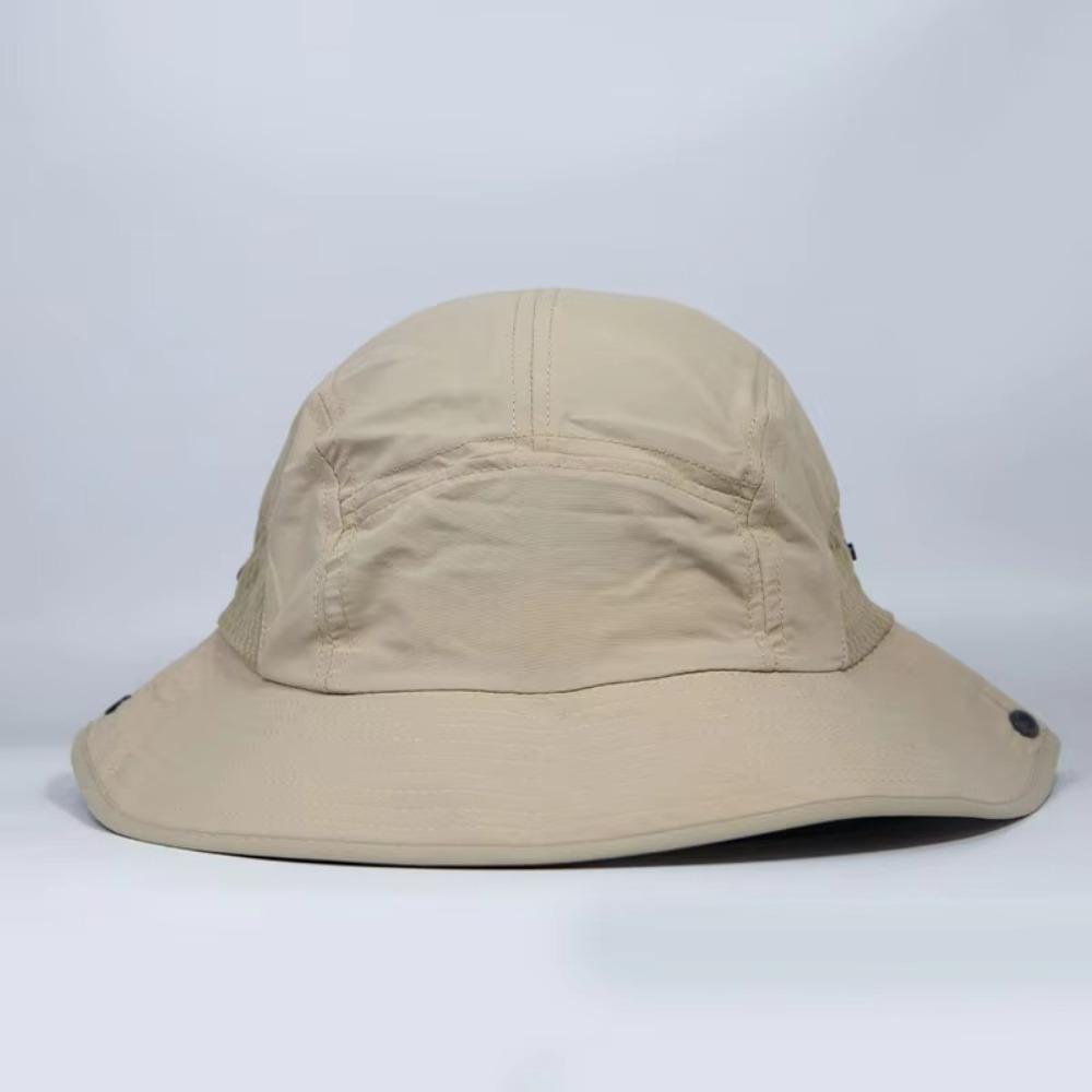 Casual Lightweight Bucket Hat Breathable with Chin Strap Sun Hat Adjustable Wide Brim Fisherman Cap Summer хаки